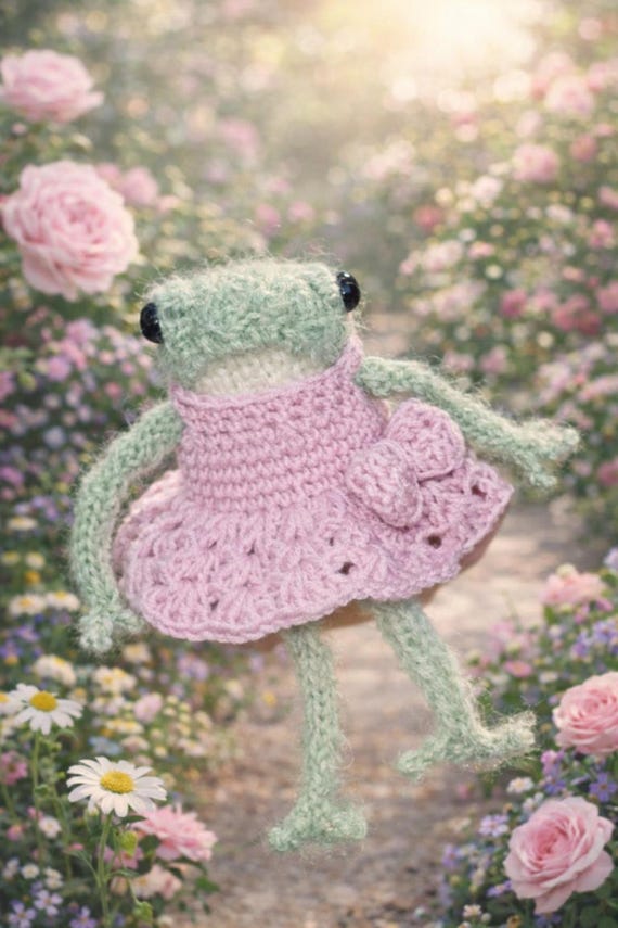pink frog dress Girl's Little Leap Frog Dress in Pink size 8