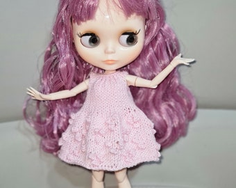 Pattern: Knitted cotton candy dress for Blythe doll