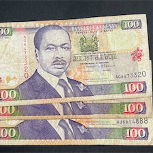 Kenya 3off not a run - 100 Shillings sign 13 (6) 1997 - Pg1107 CBK(37) - H924