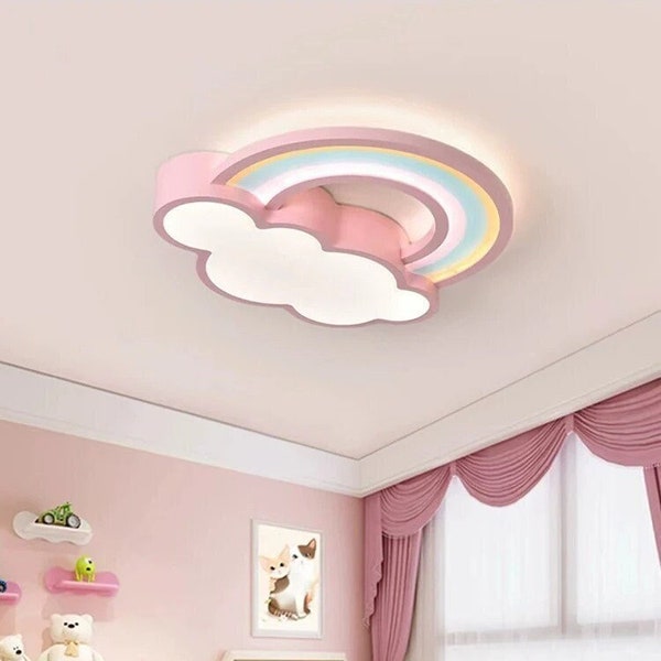 Kids Room rainbow clouds ceiling lamp. Home decor- kids room decor- decorer- lighting. Ceiling Lamp Shade