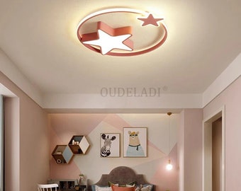 Eenvoudige en schattige kinderkamer, slaapkamer plafondlamp led, ster, decorateur, verlichting, wanddecoratie