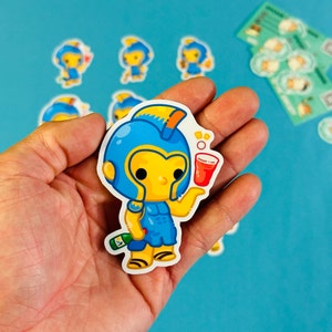 CUTE SPARTAN Vinyl Stickers Based on San Jose State University Boba Soju Spartans Gym Accessory, Waterproof for Water Bottles, Laptops image 5