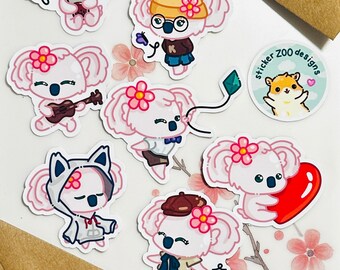 KAYAMU THE KOALA Cute Original Character | Waterproof Stickers for Perfect Scrapbooking, Stationery, and Personal Decorating Vinyl Sticker