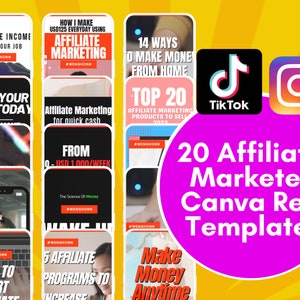 20 Instagram Reel Affilliate Marketer Templates for Reel Videos Instagram, Tiktok and Youtube Affiliate Marketing Online Business.