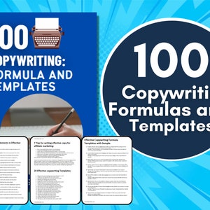 100 Copywriting Formulas And Template | Done for You Template | Fill In The Blanks Copywriting Template | Content Writing Template