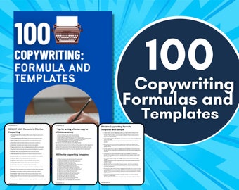 100 Copywriting Formulas And Template | Done for You Template | Fill In The Blanks Copywriting Template | Content Writing Template