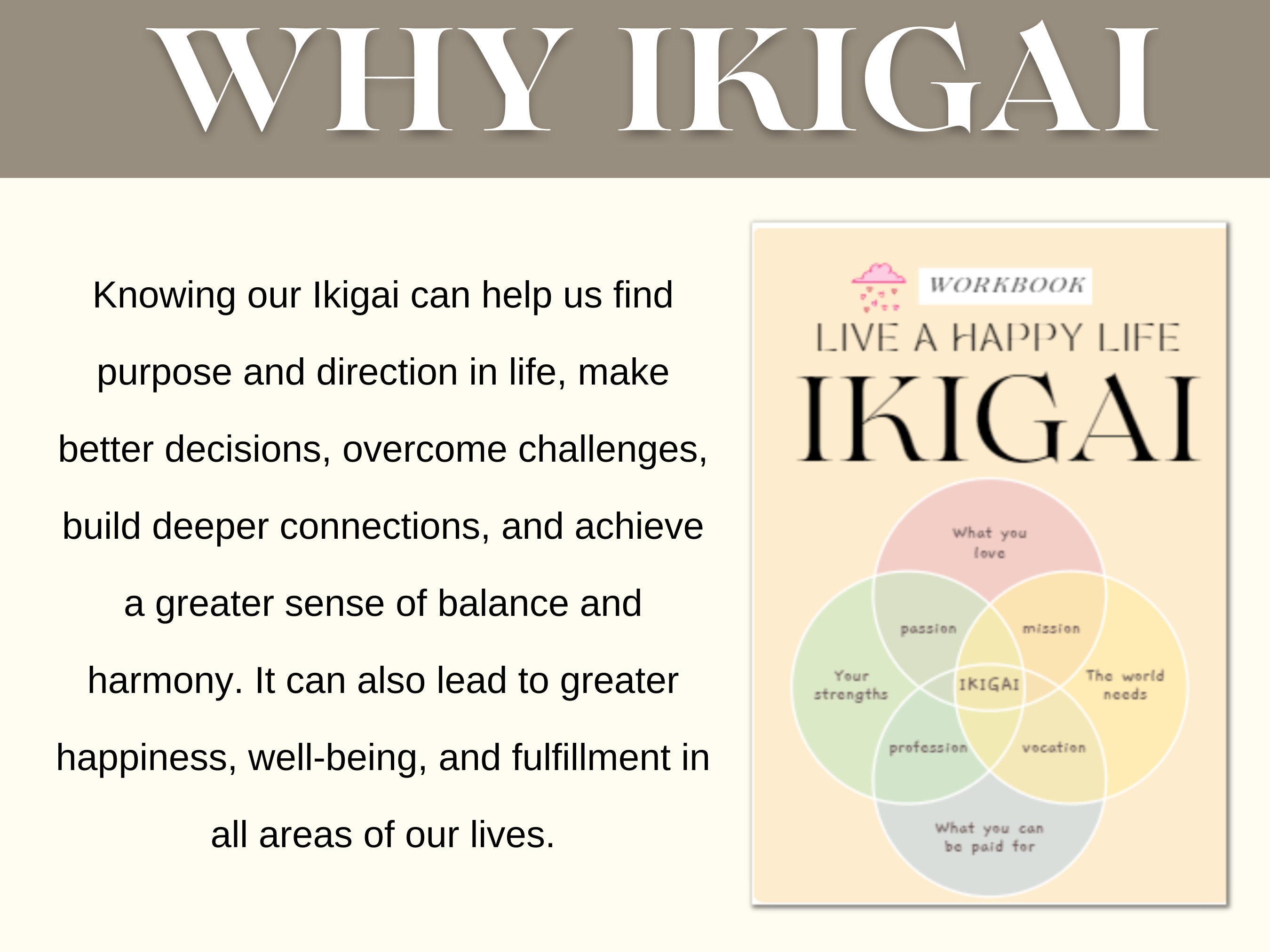 Ikigai Workbook Instant Download,ikigai Planner, Life Purpose Planner ...