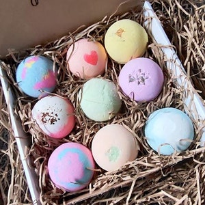 Bombas de baño Bombas de baño Set de regalo Bombas de baño hechas a mano Bombas efervescentes Set de baño Set de regalo para mimarse Baño de spa Bombas de baño naturales