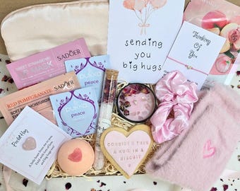ABRAZO EN UNA CAJA - Caja de regalo personalizada Enviando abrazos Regalo de cumpleaños Regalo de autocuidado Regalo para buzón Agrega tu mensaje