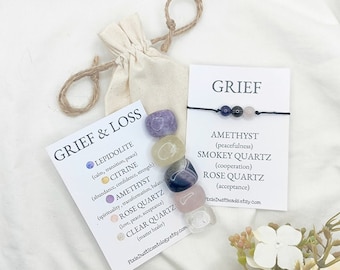 GRIEF gift set Crystals for Grief and loss Crystal Set Grief crystals Loss and Grief Crystals for Bereavement Grief Grief Gift