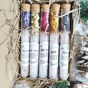 Bath Salts Tube Bath Salt Bath Salt Bath Salt Favors Spa Gift Natural Soak Salt Tube Favors Bath Salt Gift Set Spa Gift Set image 8