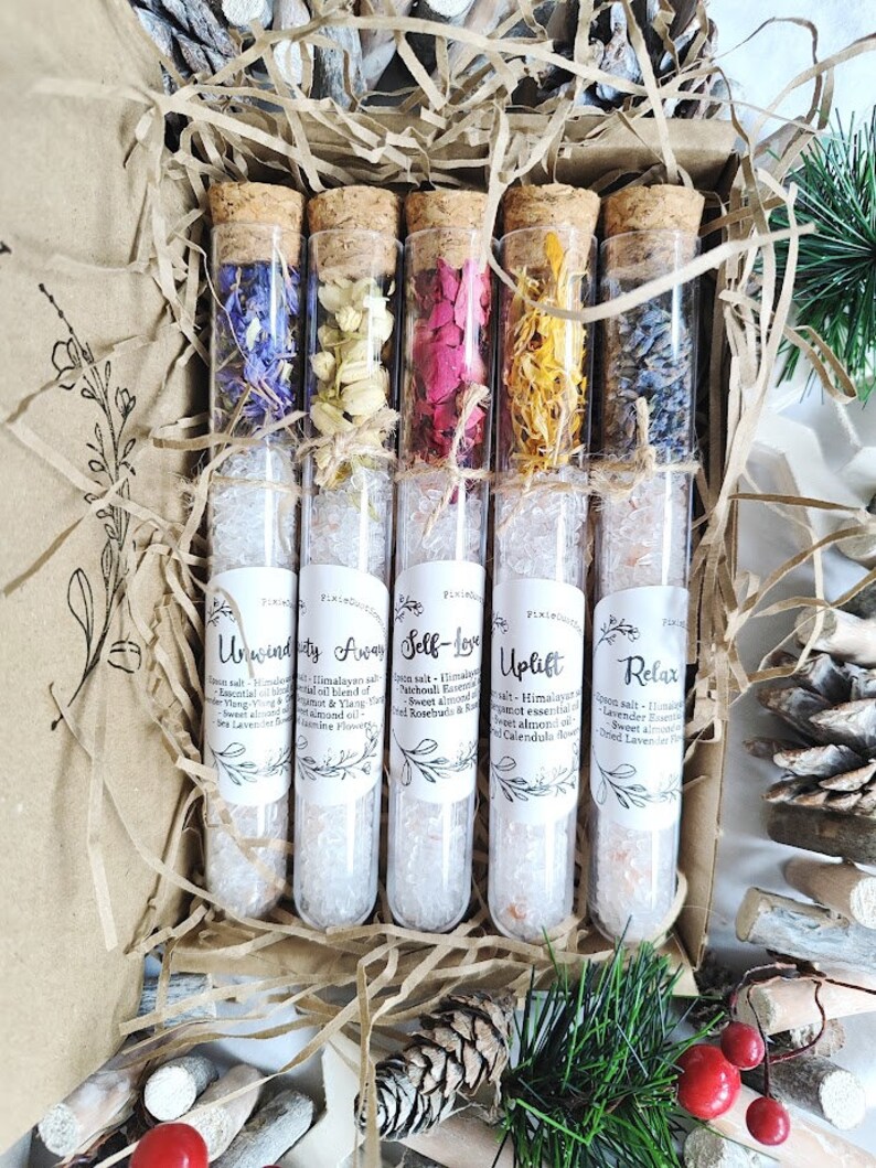 Bath Salts Tube Bath Salt Bath Salt Bath Salt Favors Spa Gift Natural Soak Salt Tube Favors Bath Salt Gift Set Spa Gift Set image 8
