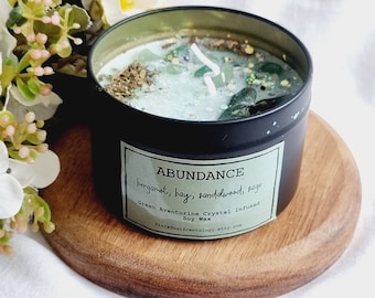Vela de cristal natural, vela de la abundancia, vela de cristal, vela ritual, vela espiritual, vela de la abundancia y el dinero, vela de la prosperidad, hechizo