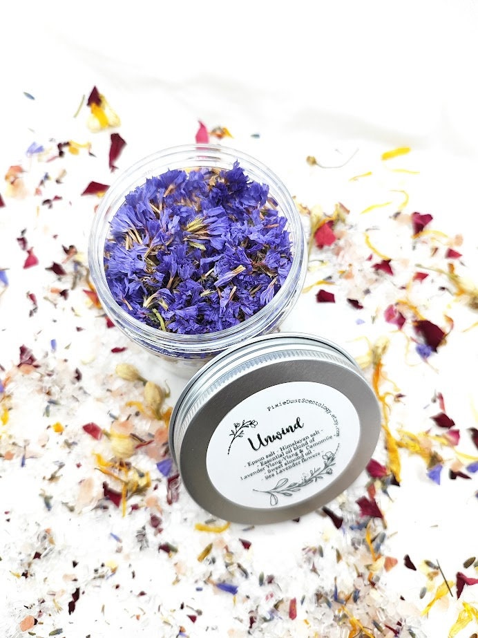 Unwind Bath salts Bath Salt Bath Salt Favours Spa Gift Natural Soak Salt Tube Favours Bath Salt Gift Set Spa Gift Set