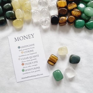 Crystals for Money Prosperity Gift Good fortune Gift Abundance gift Manifesting wealth money stones Prosperity Stones crystal set