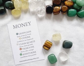 Crystals for Money Prosperity Gift Good fortune Gift Abundance gift Manifesting wealth money stones Prosperity Stones crystal set