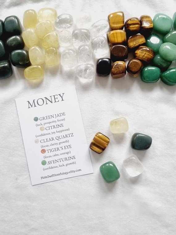 Crystals for Money Prosperity Gift Good fortune Gift Abundance gift Manifesting wealth money stones Prosperity Stones crystal set