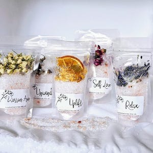 Spa Gift Set Relaxing Bath Salt Crystal Bath Salt Bath Salt Bath Salt Birthday Gift Natural Soak Salt Tube Favors Bath Salt Gift Set