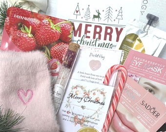 CHRISTMAS Hug in A Box gift set - Christmas Hamper Pamper for friend / Self care Christmas box / spa gift box