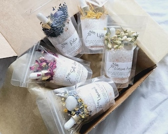 Relaxing Bath Salt Crystal Bath Salt Bath Salt Bath Salt Birthday Gift Natural Soak Salt Tube Favors Bath Salt Gift Set Spa kit bath