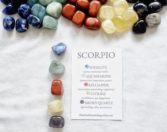 Crystals for Scorpio Scorpio zodiac Scorpio crystals set zodiac gift zodiac crystal set Scorpio gift astrology gift horoscope stone crystal