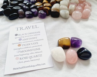 Crystals for travel Safe Travels Travel Gift Travel Crystals Safe Travels Gift Travel natural crystals Protection Gift Travelling Gemstones