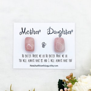 Mother and Daughter set Crystal set Rose Quartz Crystal crystal for Mum gift for daughter pocket hug pocket crystals distance crystal gift