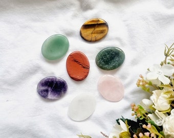 Worry stone Crystal worry stone Natural gemstone Palm stone Natural Crystal Anxiety stone crystal gift Fidget stone thumb stone pocket stone
