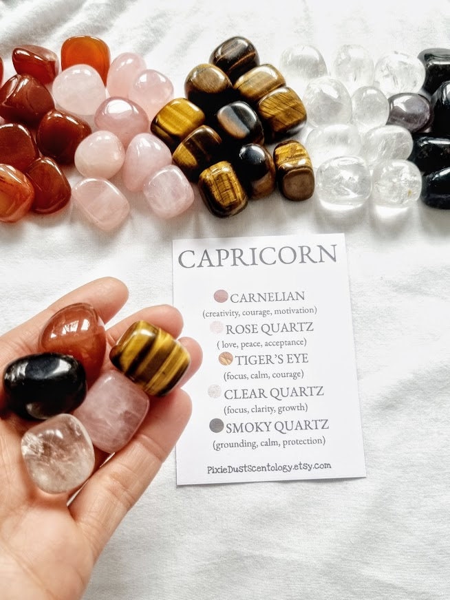 Crystals for Capricorn Capricorn Zodiac Capricorn Crystals Set Zodiac ...