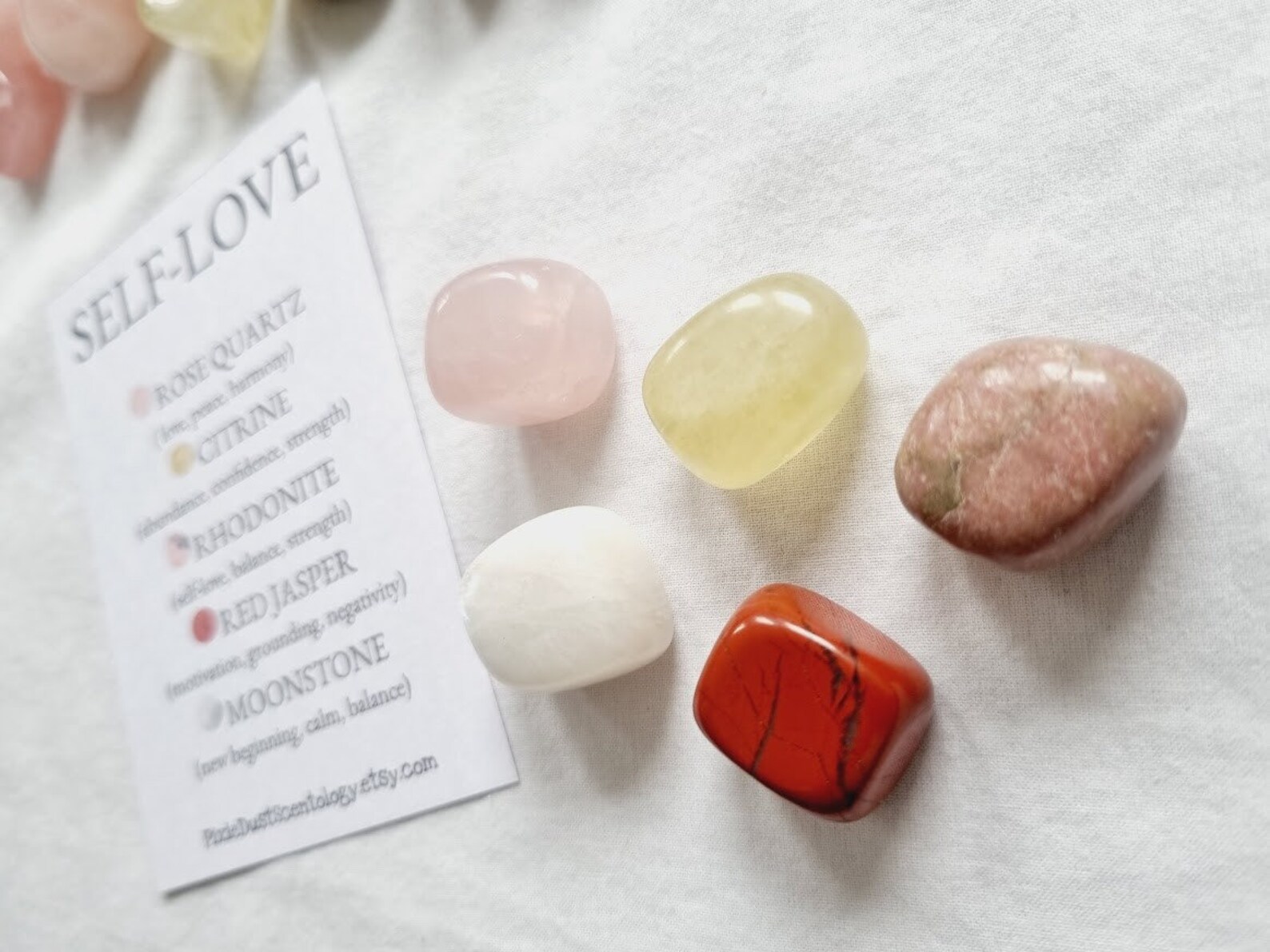 Loving Rocks Crystals for Self-love Self-love Crystal Set Love Crystals Self-love ...