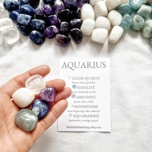 Crystals for Aquarius Aquarius zodiac Aquarius crystals set zodiac zodiac crystal set Aquarius gift astrology gift horoscope gift Aquarius