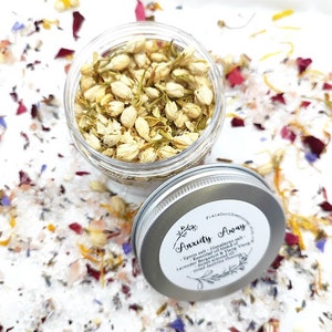 Worries Away Bath Salt Floral Bath crystal Salt Bath Salt  Bath Salt Favors Spa Gift Natural Soak Salt Tube Favors Bath Salt Gift
