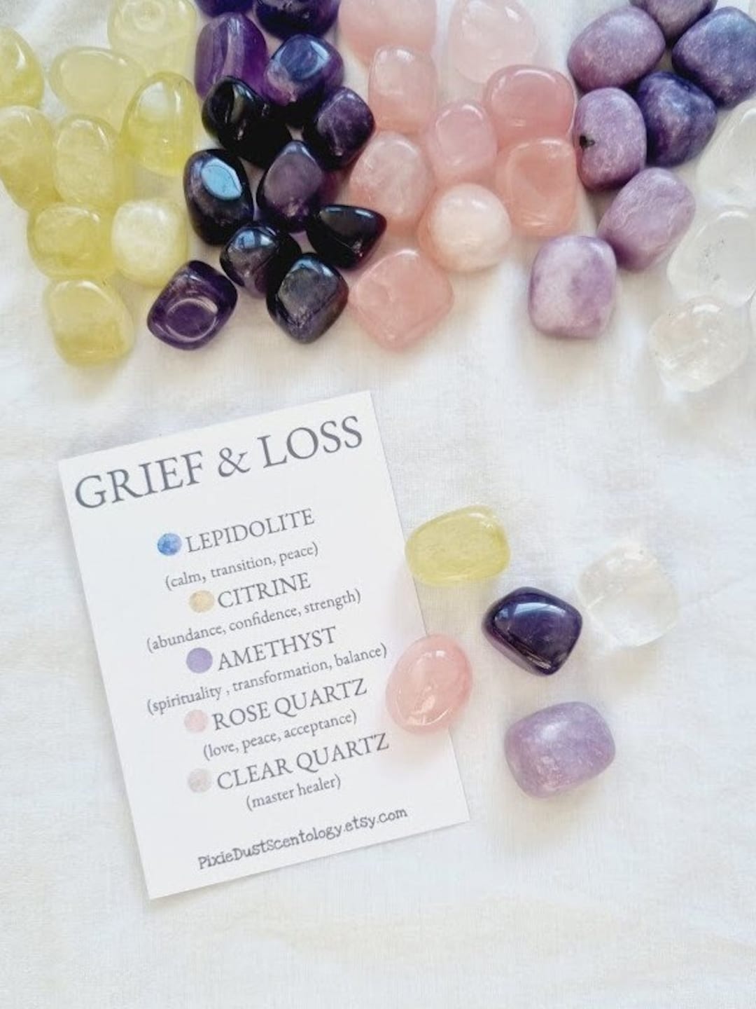 Crystals for Grief and Loss Crystal Set Healing Crystals Loss Etsy