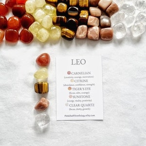 Crystals for Leo Leo zodiac Leo Leo crystals set zodiac gift zodiac crystal set Leo gift astrology gift horoscope stones crystal Leo gift