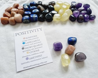 Crystals for Positivity Crystals for Joy and Happiness Spiritual support positivity meditation set yoga crystals energy set positive energy
