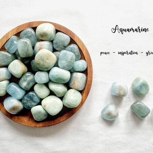 Aquamarine Tumble Stone Aquamarine Crystal Natural Aquamarine Natural Crystals Aquamarine tumble gemstone Meditation stone Aquamarine