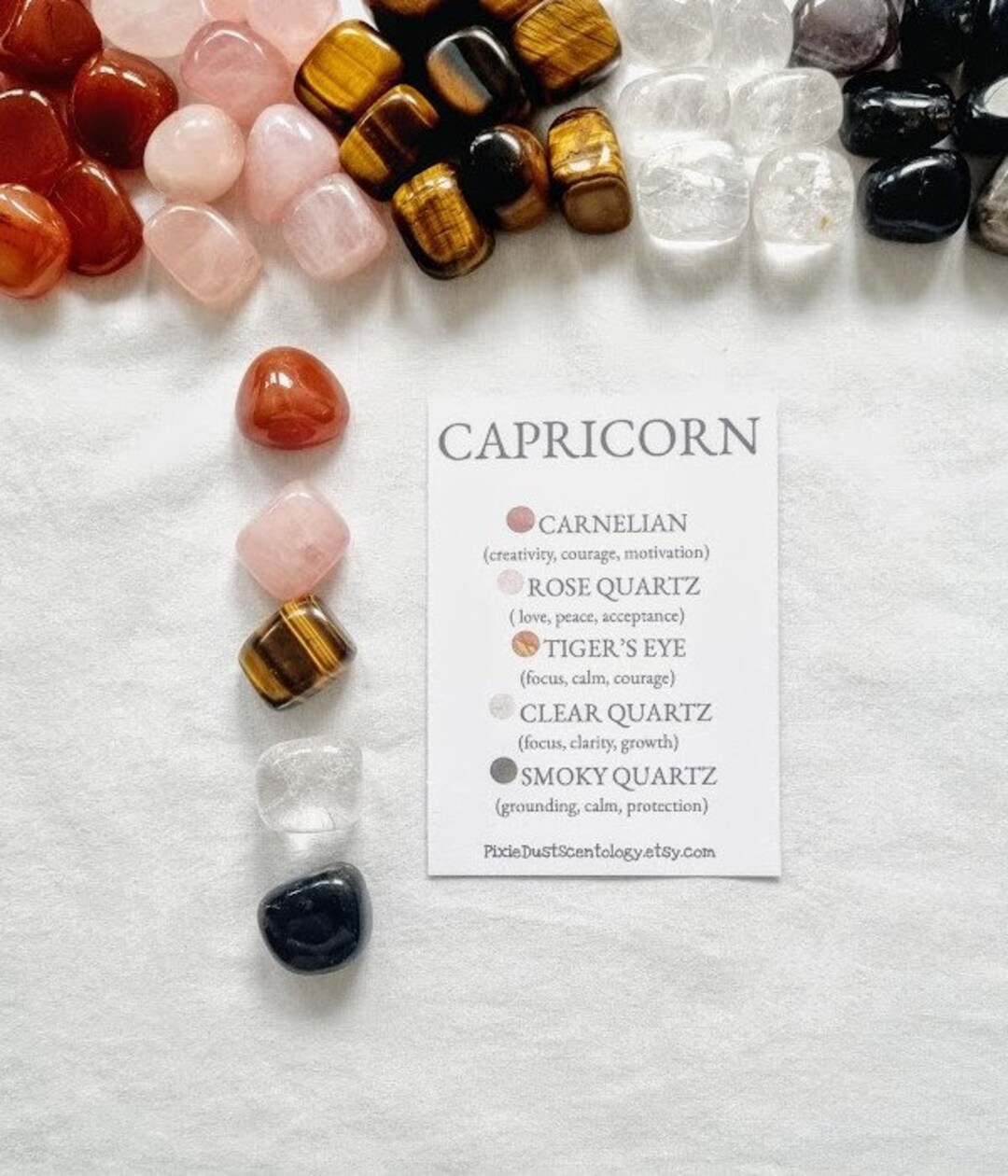 Crystals for Capricorn Capricorn Zodiac Capricorn Crystals Set Zodiac ...