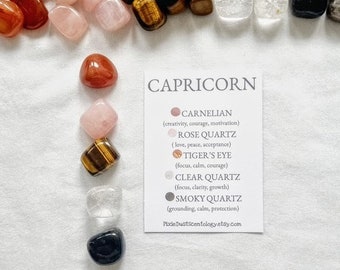 Kristalle für Steinbock Sternzeichen Steinbock Kristalle Set Sternzeichen Geschenk Sternzeichen Kristall Set Steinbock Geschenk Astrologie Geschenk Horoskop