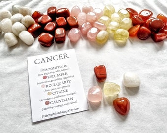 Crystals for Cancer Cancer zodiac Cancer Cancer crystals set zodiac gift zodiac crystal set Cancer gift astrology gift horoscope Cancer