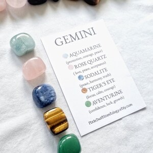 Crystals for Gemini Gemini Zodiac Gemini Crystals Set Zodiac Gift ...