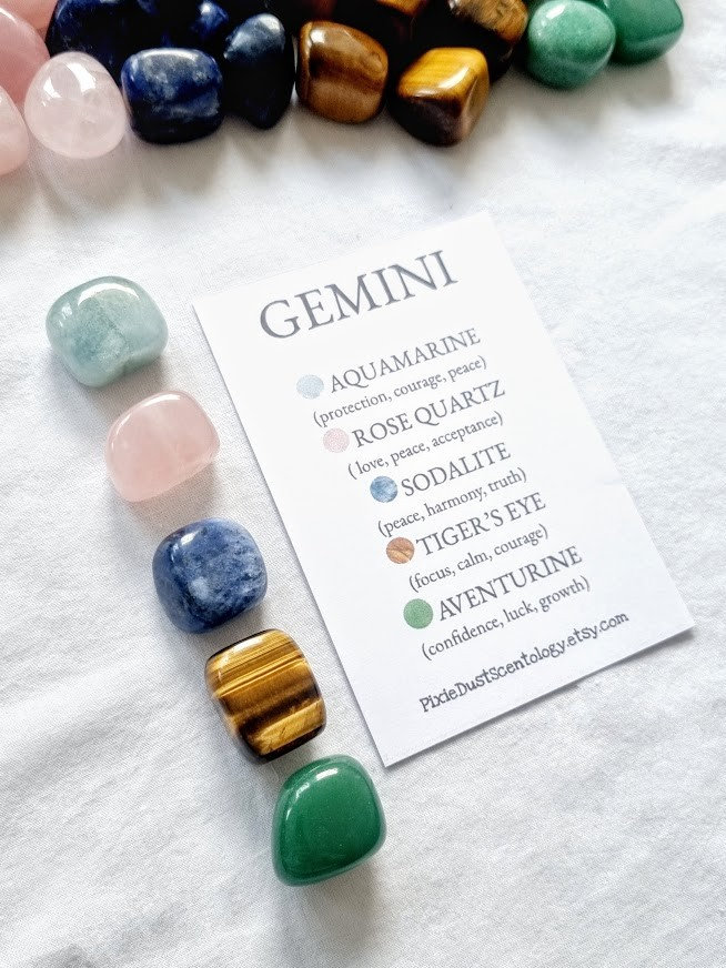 Crystals for Gemini Gemini Zodiac Gemini Crystals Set Zodiac Gift ...