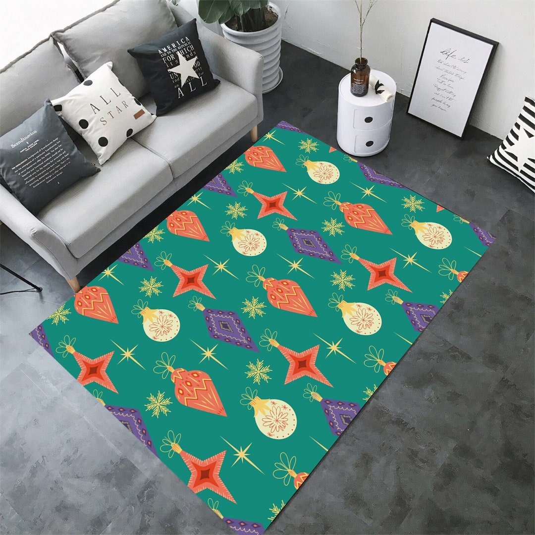 Mid Century Modern Rug Abastract Rug Colourful Rug Living Etsy