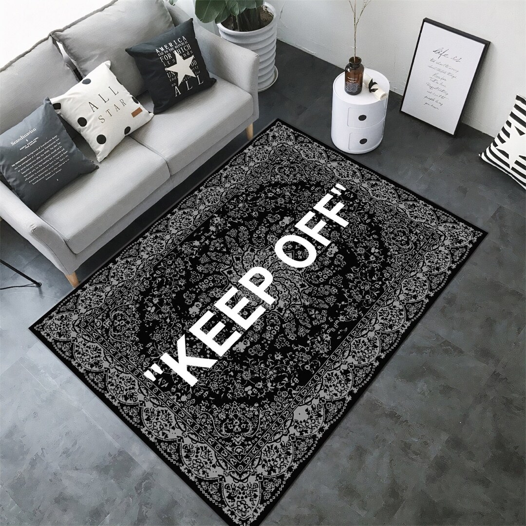 Keep off Rug off White Rug Keepoff Pattern Popular Rug Etsy