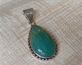 Natural Aquamarine Pendant, 925 Sterling Silver, Aquamarine Gemstone, Handmade Pendant, Women Pendant, Aquamarine Silver, Aquamarine Jewelry