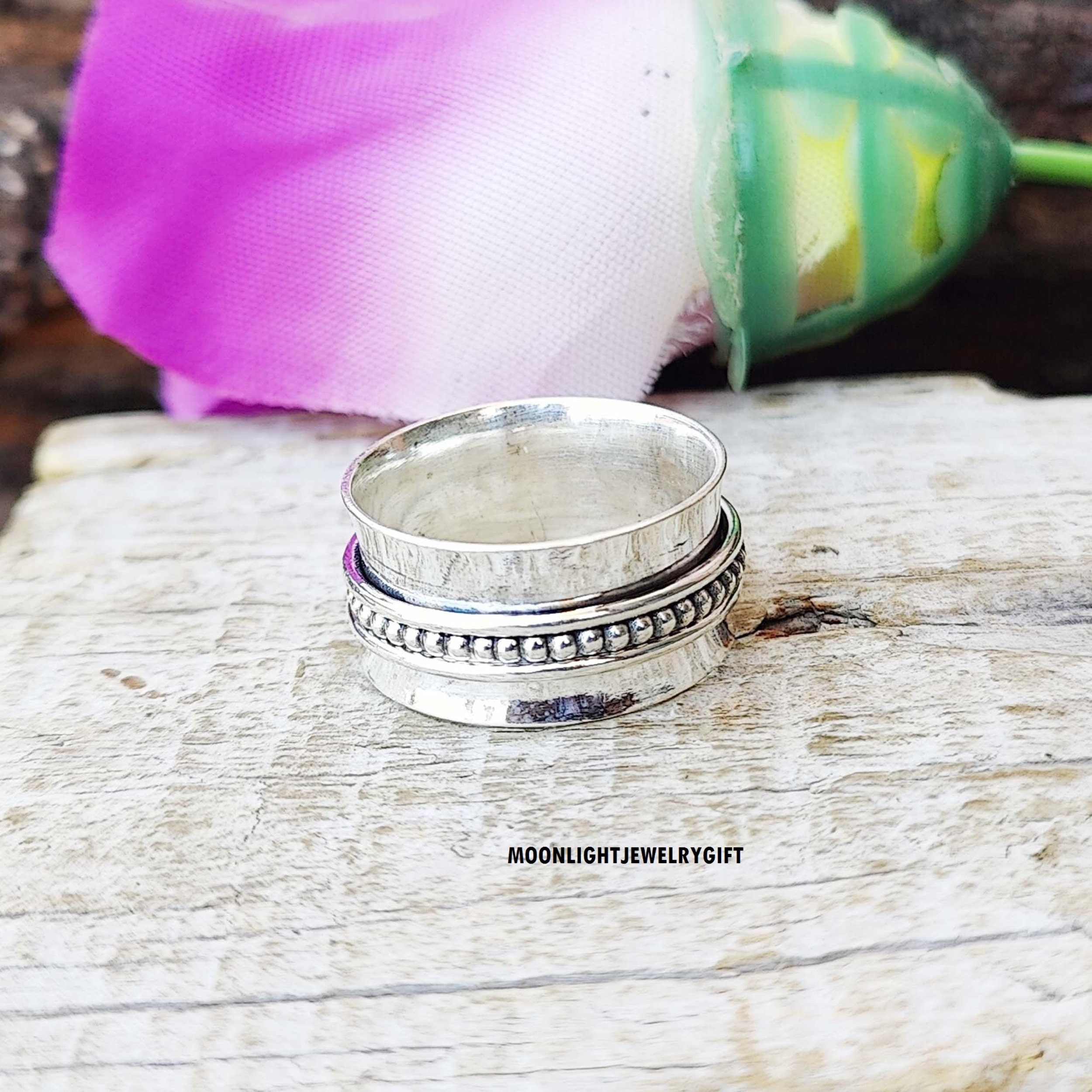 Spinner Ring, 925 Sterling Silver, Handmade Ring, Meditation Ring