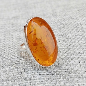Amber Ring,  Band Ring, 925 Sterling Silver Ring, Handmade Ring, Gemstone Ring, Birthday Gift, Promise Ring, Beautiful Ring, Gifts For Her,