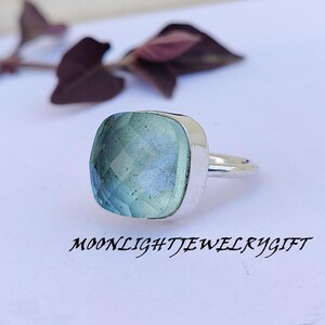 Aquamarine Gemstone Ring, 925 Sterling Silver Ring, Handmade Ring, Statement Jewelry, Boho Ring, Women Jewelry Ring, Gift For Her, ///