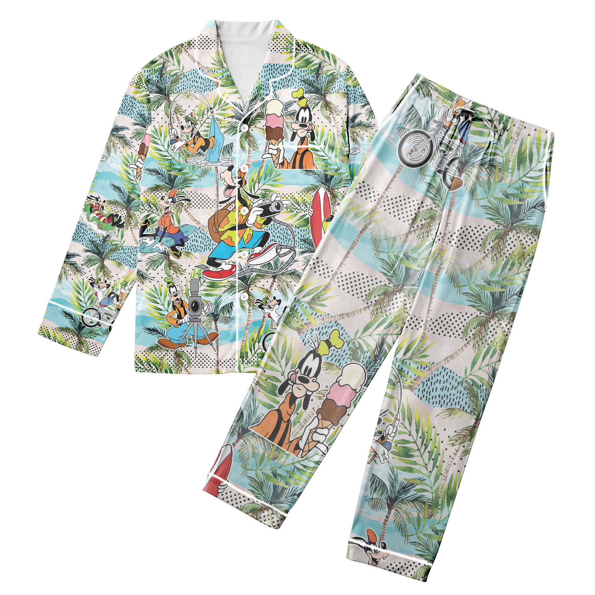 Disney Goofy Pajamas, Disneyland Beach Pajamas, Goofy Max Roxanne