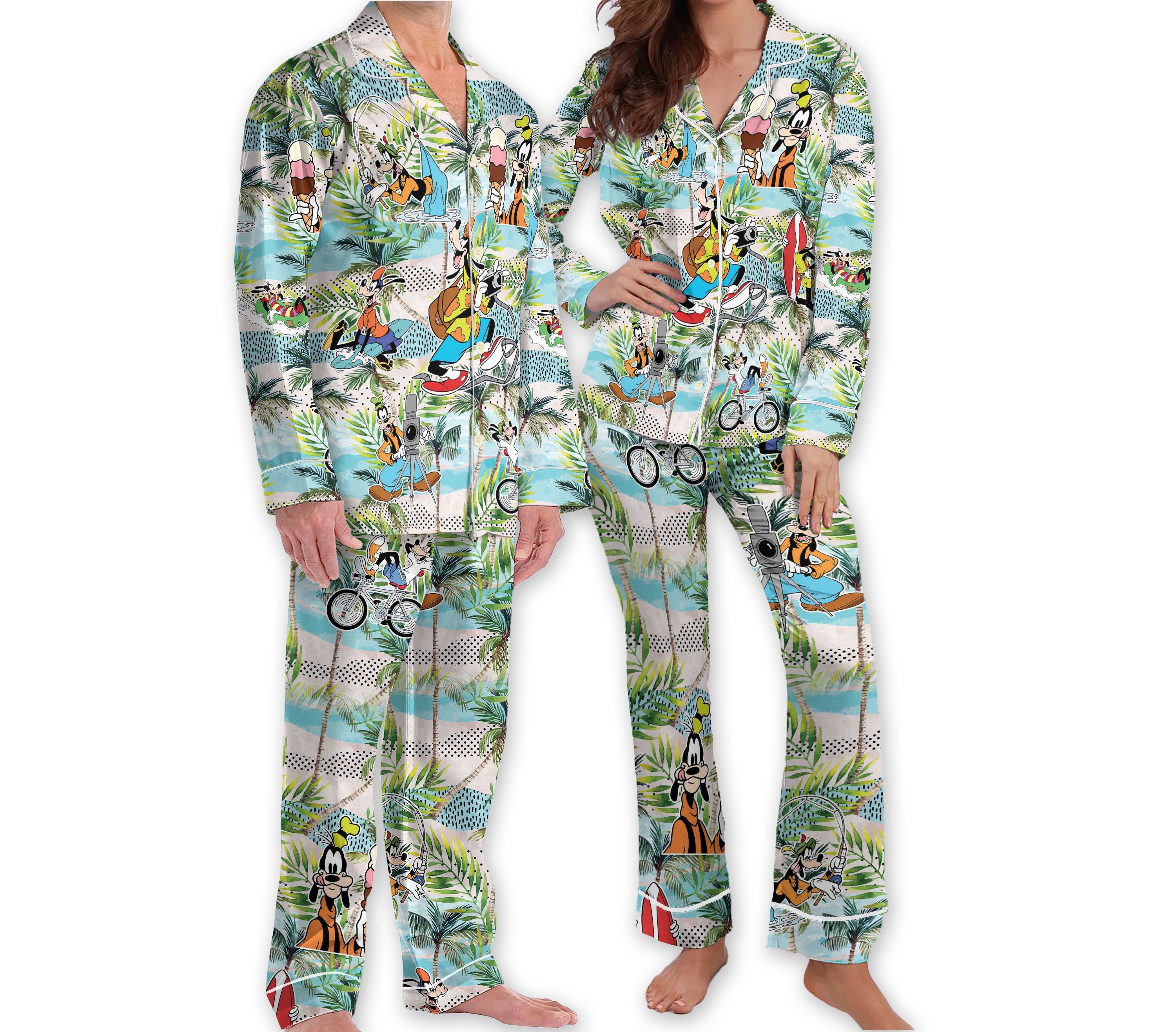 Disney Goofy Pajamas, Disneyland Beach Pajamas, Goofy Max Roxanne