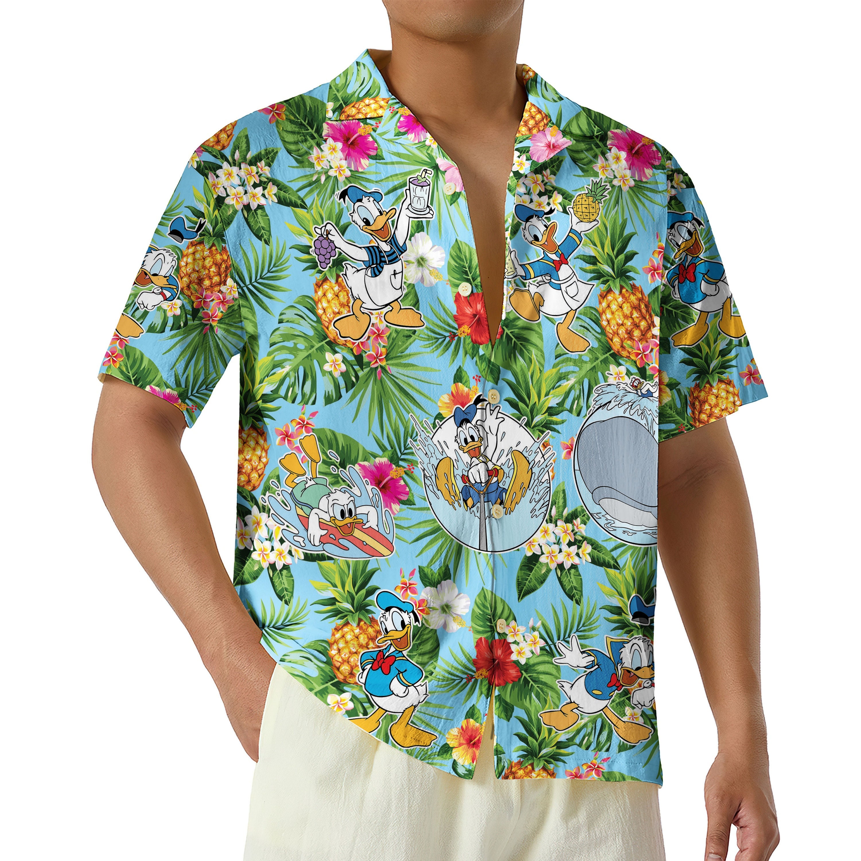 Donald duck button up shirt 2025